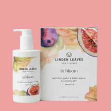 Load image into Gallery viewer, In Bloom Body Lotion &amp; Shower Set - Linden Leaves
