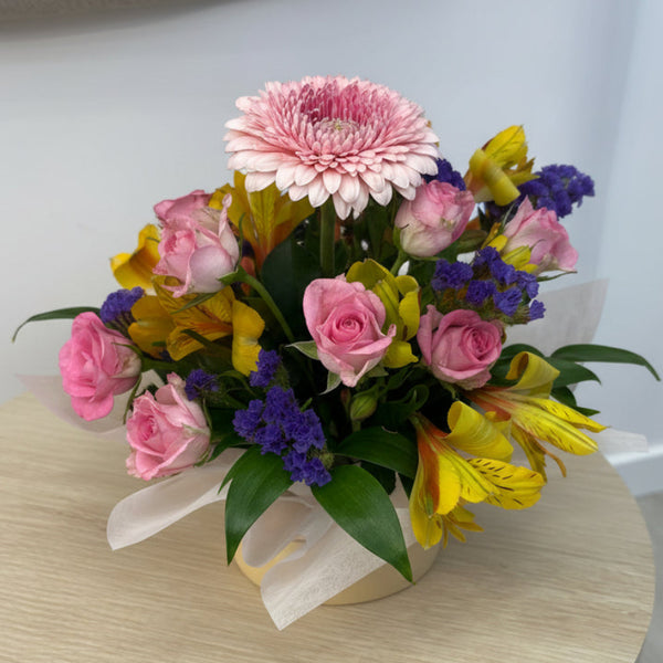 Florist Choice Hatbox Arrangement (Preorder)