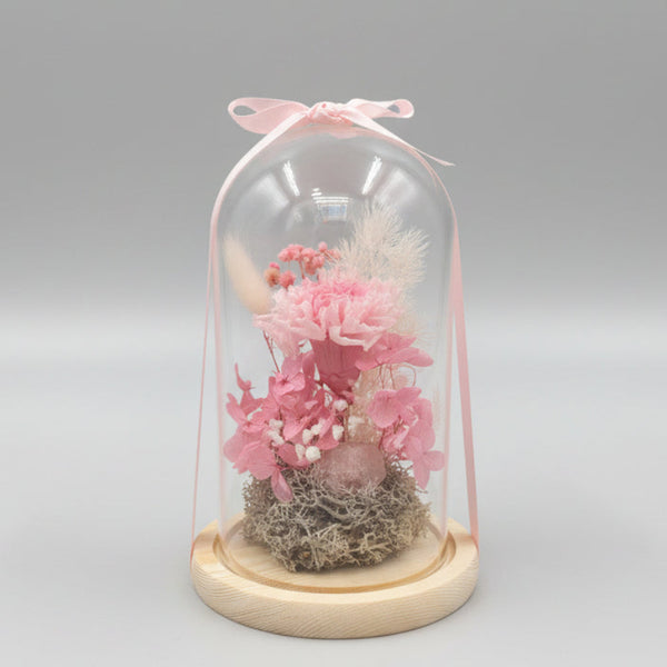 Aphrodite Rose Quartz Dome - Standard & Medium  Flower Domes