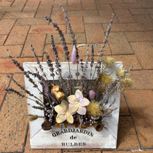 Load image into Gallery viewer, Lavender Garden in a Wooden Block - Dried Flowers

