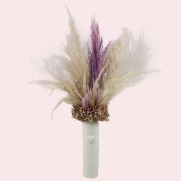 Lilac Heart Dried Floral Arrangement