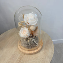 Load image into Gallery viewer, Glass Flower Domes- Pale Peach Dreams XL
