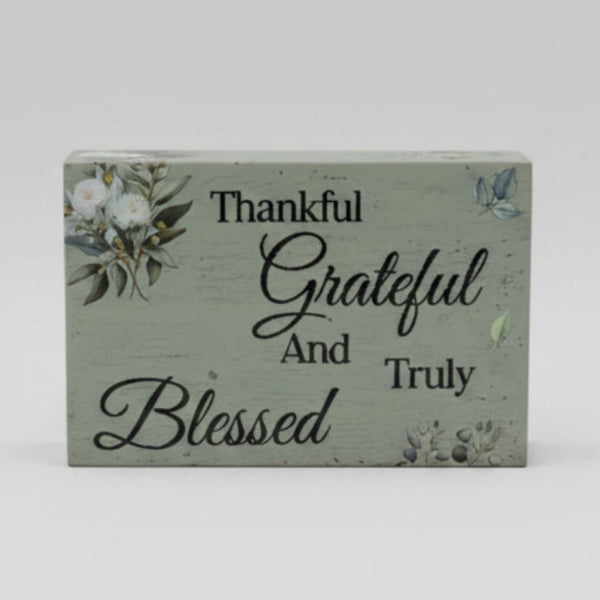 Hand Crafted Wooden Message Block