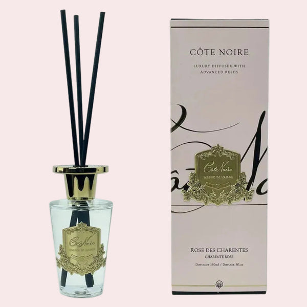 Cote Noire 150ml Diffuser - Gold Badge - Charente Rose -GMDL15054