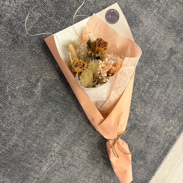 Blush Apricot  Dried Bouquet