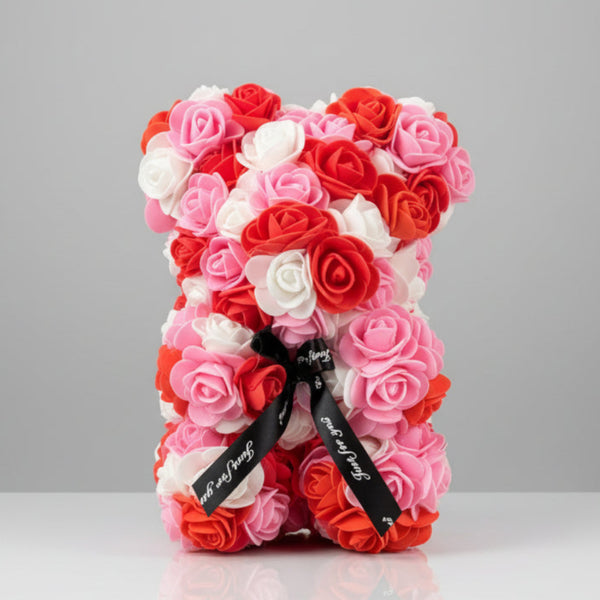 Happy Anniversary Flowers, Bear & Chocolate