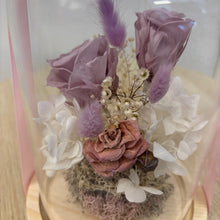 Load image into Gallery viewer, Lavender Glass Flower Domes
