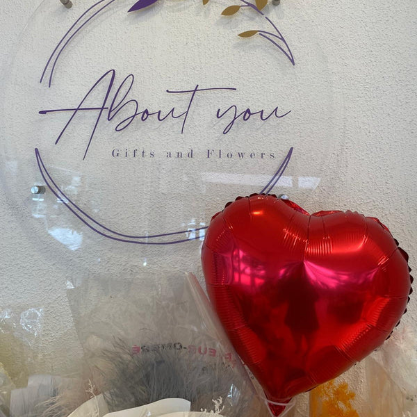 Red Romance Bundle (Flowers, Chocolate, Balloon)