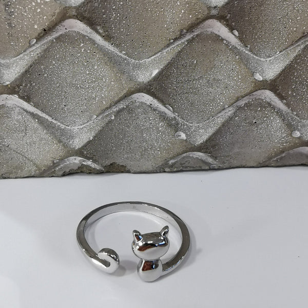 Persian Kitty Adjustable Ring - Sterling Silver