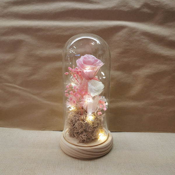 Total Pink Quartz - Tall Dome with seed lights