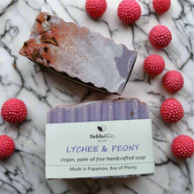 Load image into Gallery viewer, Peony &amp; Lychee handmade soap - fields&amp;Co.
