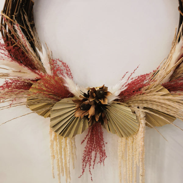 Red Bramble Palm Wreath