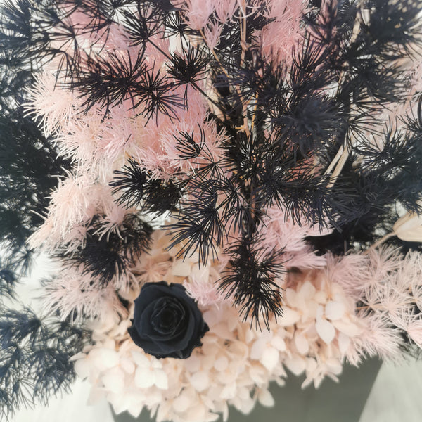 Black Rose Arrangement - Poppy Collection