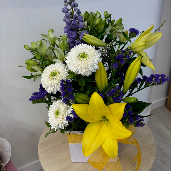 Bright Vibes Boxed Arrangement
