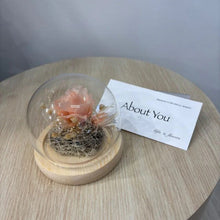 Load image into Gallery viewer, Eternal Single Rose Dome - With Seed Lights
