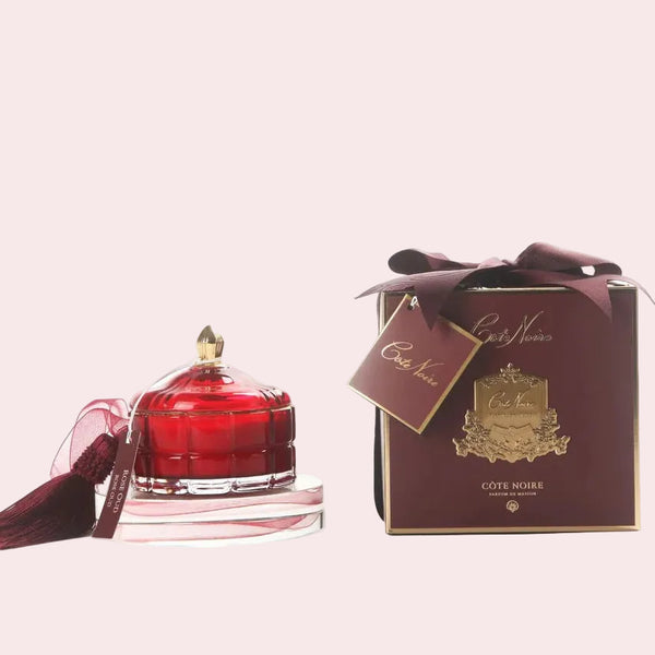 Cote Noire Art Deco Candle - Red & Gold - Rose Oud - GML45017