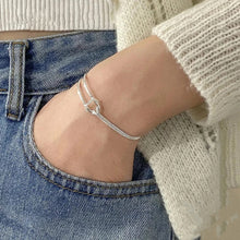 Load image into Gallery viewer, Double Texture Bracelet - Sterling Silver
