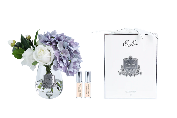 Cote Noire Tea Rose & Hydrangea TRH05-Blue & White