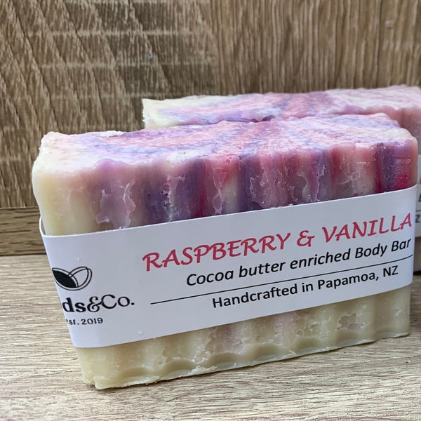 Raspberry & Vanilla inspired handmade soap - fields&Co