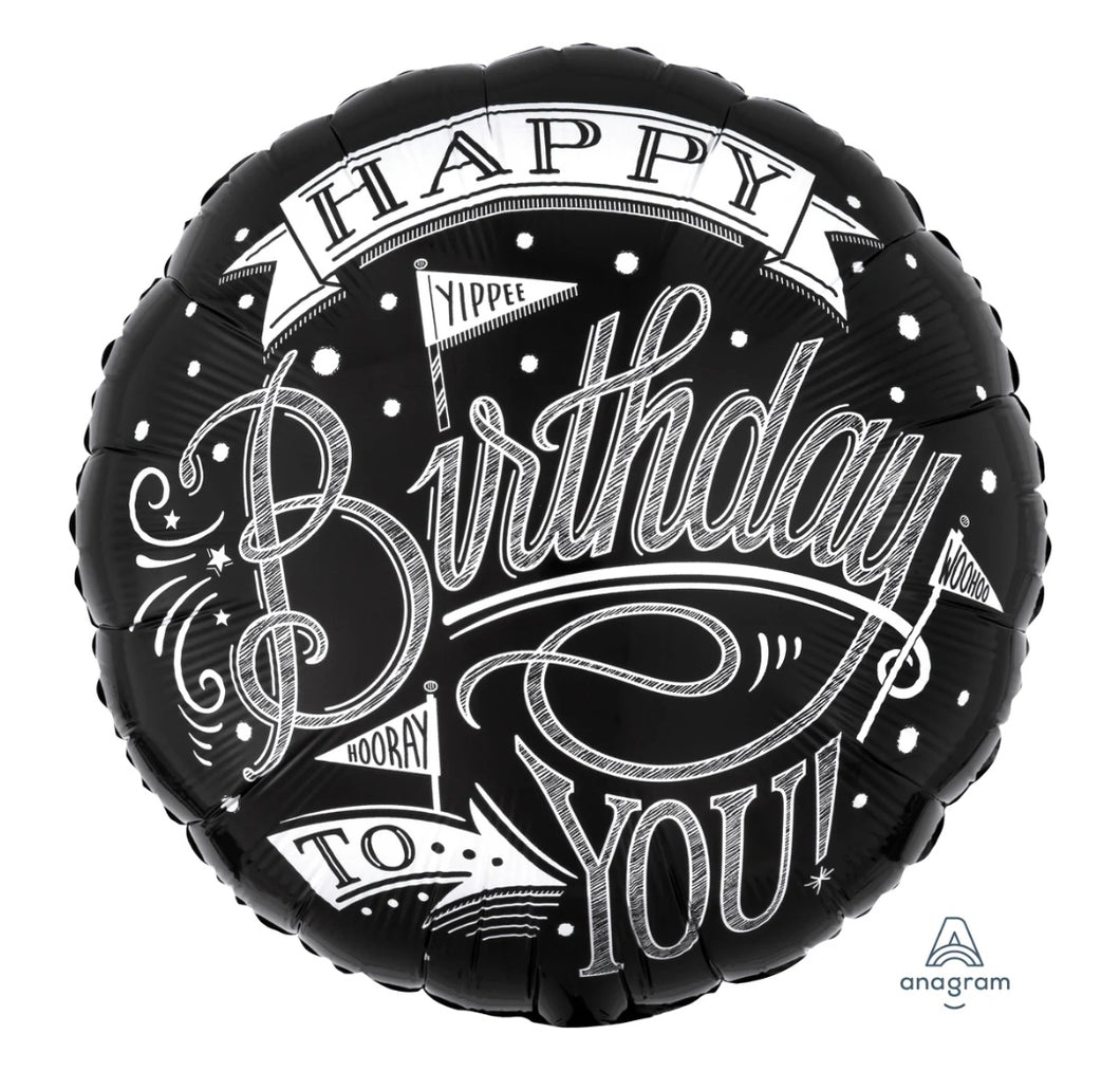 Happy Birthday -   Foil Balloon on a Stick