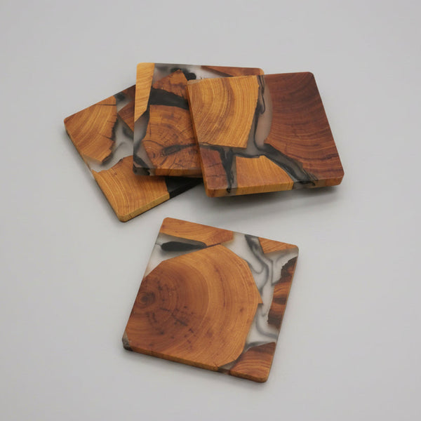 Woodchip + Epoxy Resin Coasters