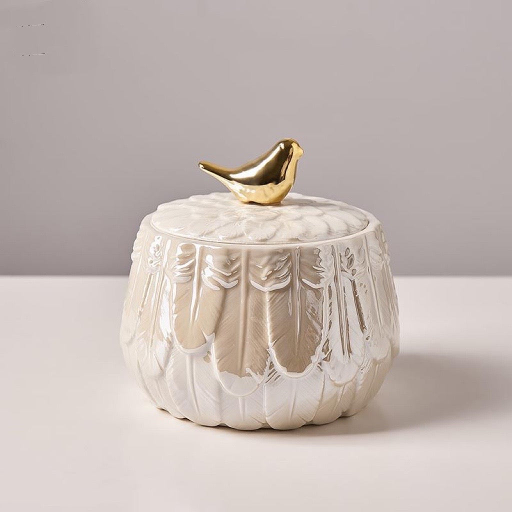 Golden Morning Bird Ceramic Accessory