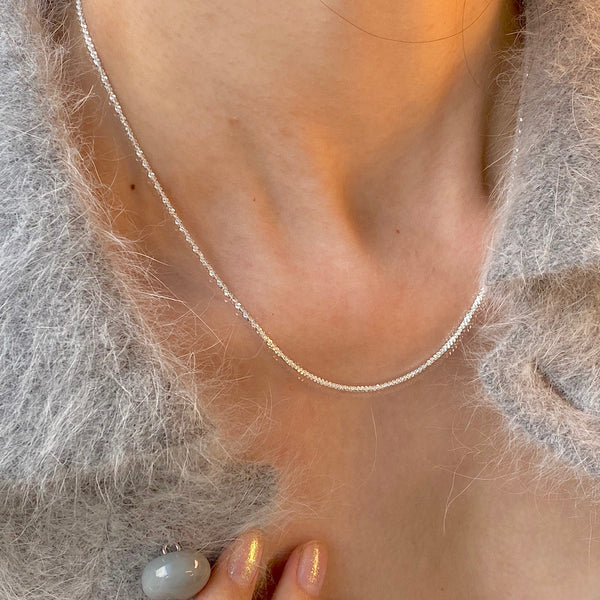 Silver Glittering Necklace